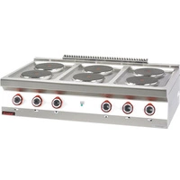 Kuchnia gastronomiczna elektryczna 6-płytowa | KROMET 700.KE-6
