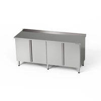 Stół roboczy nierdzewny z 2 szafkami 240x70x85 cm | FORGAST