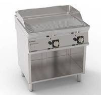 Płyta grillowa gazowa ryflowana na podstawie otwartej 74,8x56,4 cm | TECNOINOX 713183