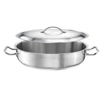 Garnek ze stali nierdzewnej płytki z pokrywką - poj. 22 l PRO | TOM-GAST P1-2110-50L