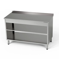 Stół roboczy nierdzewny 2-półkowy 100x60x85 cm | FORGAST