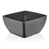 Miska kwadratowa z melaminy, grafitowa, 25 x25 x (h) 12 cm | FINE DINE 562673
