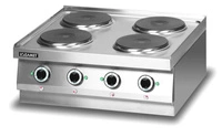 Kuchnia gastronomiczna elektryczna 4-płytowa nastawna, pola grzewcze okrągłe, 70x65x27 cm, 10,4 kW | LOZAMET LEH400