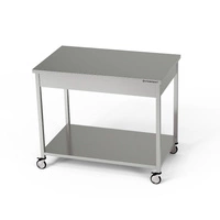 Stół roboczy nierdzewny z półką na kółkach 120x60x85 cm | FORGAST