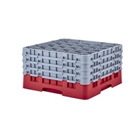 Kosz do szkła 25 przegródek - 50x50 cm, czerwony | CAMBRO 25S900/163