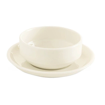 Spodek porcelanowy do bulionówki CREMA - 17 cm | FINE DINE 770788