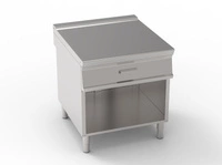 Blat roboczy z szufladą na podstawie otwartej, T-90, 80x90x90 cm | TECNOINOX 396702