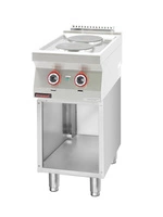 Kuchnia gastronomiczna elektryczna 2-płytowa podstawa otwarta | KROMET 700.KE-2