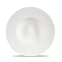 Talerz porcelanowy do pasty z szerokim rantem Isla śr. 24 cm | FINE DINE WHISIWBM1
