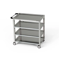 Wózek kelnerski nierdzewny 4-półkowy 120x40x85 cm | FORGAST