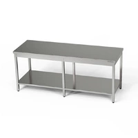 Stół roboczy centralny nierdzewny z półką 260x80x85 cm | FORGAST