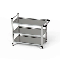 Wózek kelnerski nierdzewny 3-półkowy 100x70x85 cm | FORGAST