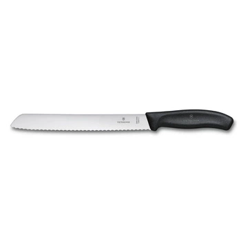 Nóż do chleba Swiss Classic czarny dł. ostrza 21 cm | VICTORINOX 6.8633.21B