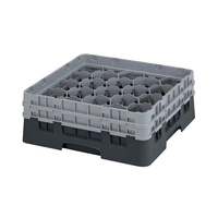 Kosz do szkła 20 przegródek - 50x50cm, czarny | CAMBRO 20S434/110