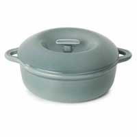 Podgrzewacz porcelanowy niski z pokrywką BOMBANCE, szary - 4 L | REVOL RV-660142-1