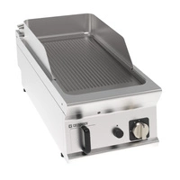 Płyta grillowa gazowa, ryflowana, nastawna 40 cm | TECNOINOX 313241