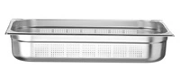 Pojemnik GN 1/1 gł. 10 cm ze stali nierdzewnej KITCHEN LINE perforowany | HENDI 807132