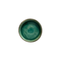 Talerz płytki z rantem Keczi bursztyn 14 cm | KERA CERAMIKA 17.2.BURSZTYN