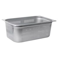 Pojemnik GN 1/1 gł. 20 cm ze stali nierdzewnej perforowany | AMBITION 234956