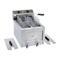 Frytownica elektryczna 2-komorowa z kranem, 2x8 l, 230 V, 6 kW | ROLLER GRILL RFE 8 D MONO