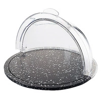 Taca z pokrywą okrągła, polietylen i poliwęglan, 40 cm | CONTACTO 640/400