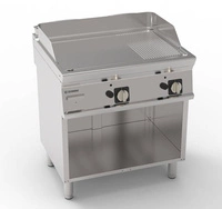 Płyta grillowa gazowa 1/3 ryflowana na podstawie otwartej 74,8x56,4 cm | TECNOINOX 713046