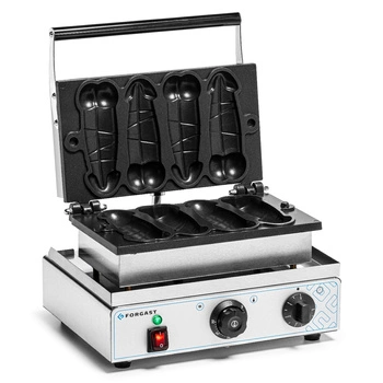 Gofrownica elektryczna typ P na 4 gofry, 1.55 kW, 230 V | FORGAST FG09709