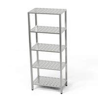 Regał nierdzewny 5-półkowy perforowany 140x60x180 cm | FORGAST