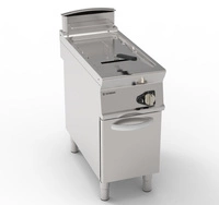 Frytownica gazowa jednokomorowa 21 l 19,4 kW z podstawą zamkniętą | TECNOINOX 313187