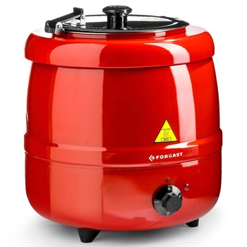 Kociołek elektryczny do zup 10 l, czerwony | FORGAST FG03013