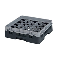 Kosz do szkła 20 przegródek - 50x50cm, czarny | CAMBRO 20S318/110
