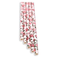 Słomki papierowe florystyczne białe - 21 cm | BAREQ FF-2108FW