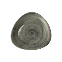 Talerz płytki Delta Rustic szary 26 cm | KERA CERAMIKA 15.3.RUSTIC SZARY