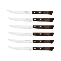 Nóż do Steków/Pizzy CHURRASCO, brązowy, 6 sztuk | TRAMONTINA 29899-155