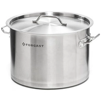 Garnek średni ze stali nierdzewnej z pokrywką, 58 l, średnica 50 cm | FORGAST FG02058