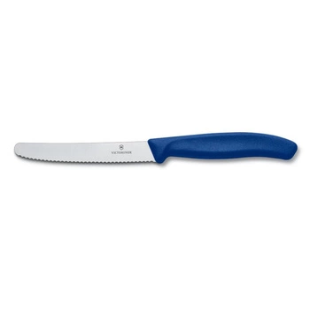 Nóż ząbkowany do warzyw i owoców Swiss Classic niebieski dł. ostrza 11 cm | VICTORINOX 6.7832