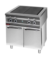 Kuchnia gastronomiczna elektryczna top 4x4 kW z szafką  | KROMET 000.KEZ-4u. S.D