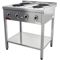 Kuchnia gastronomiczna elektryczna 4-płytowa | KROMET 000.KE-4M