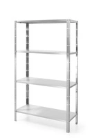 Regał magazynowy nierdzewny skręcany 4-półkowy 100x40cm | HENDI 812525