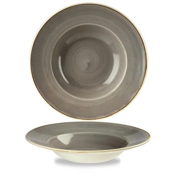 Talerz do pasty porcelanowy Peppercorn Grey śr. 28 cm | FINE DINE SPGSVWBL1