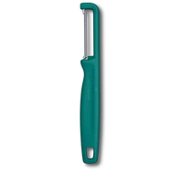 Obieraczka dwustronna IOTA z ząbkowanym ostrzem, zielona | VICTORINOX 6.0943.4
