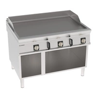 Płyta grillowa elektryczna, gładka na podstawie otwartej, 120 cm, T-90 | TECNOINOX 316255