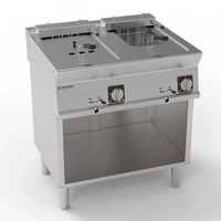 Frytownica elektryczna 2-komorowa - poj. 2 x 8 l 15 kW szafka otwarta| TECNOINOX 716097