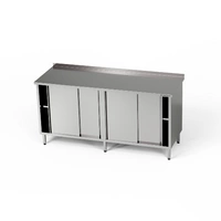Stół roboczy nierdzewny z 2 szafkami 240x60x85 cm | FORGAST