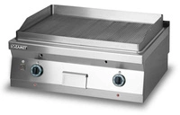 Płyta grillowa gazowa, 2- strefowa, ryflowana, nastawna, 11 kW | LOZAMET L900.GPG900R
