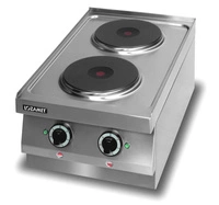 Kuchnia gastronomiczna elektryczna 2-płytowa nastawna, pola grzewcze okrągłe, 40x65x27 cm, 5,2 kW  | LOZAMET LEH200