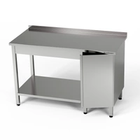 Stół roboczy nierdzewny z szafką i półką dolną 160x70x85 cm | FORGAST