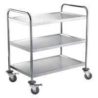 Wózek kelnerski nierdzewny 3-półkowy | TOM-GAST B-528-3