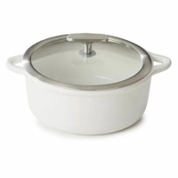 Podgrzewacz porcelanowy ze szklaną pokrywką BOMBANCE, biały - 1.3 L | REVOL RV-660147-1