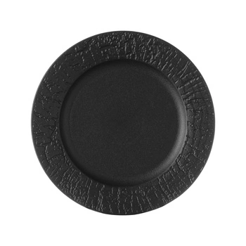 Talerz płytki z rantem Crust - 27 cm, kolor czarny | FINE DINE 767368